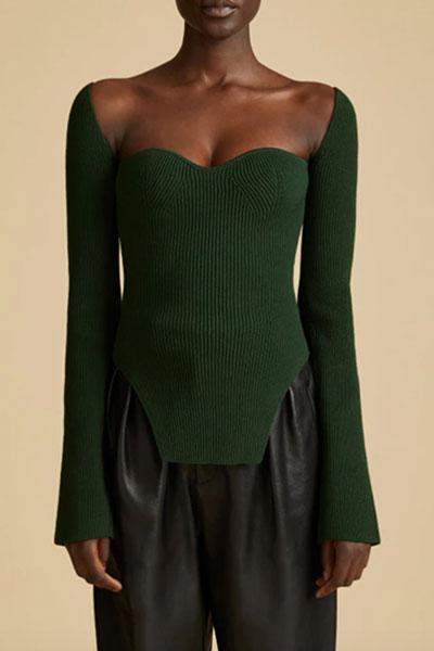 Long Sleeve Design Knit Sweater – Evaxaro